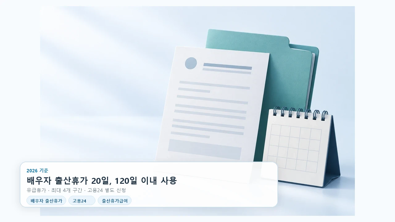 배우자 출산휴가 20일, 고용24 급여 신청 조건과 절차
