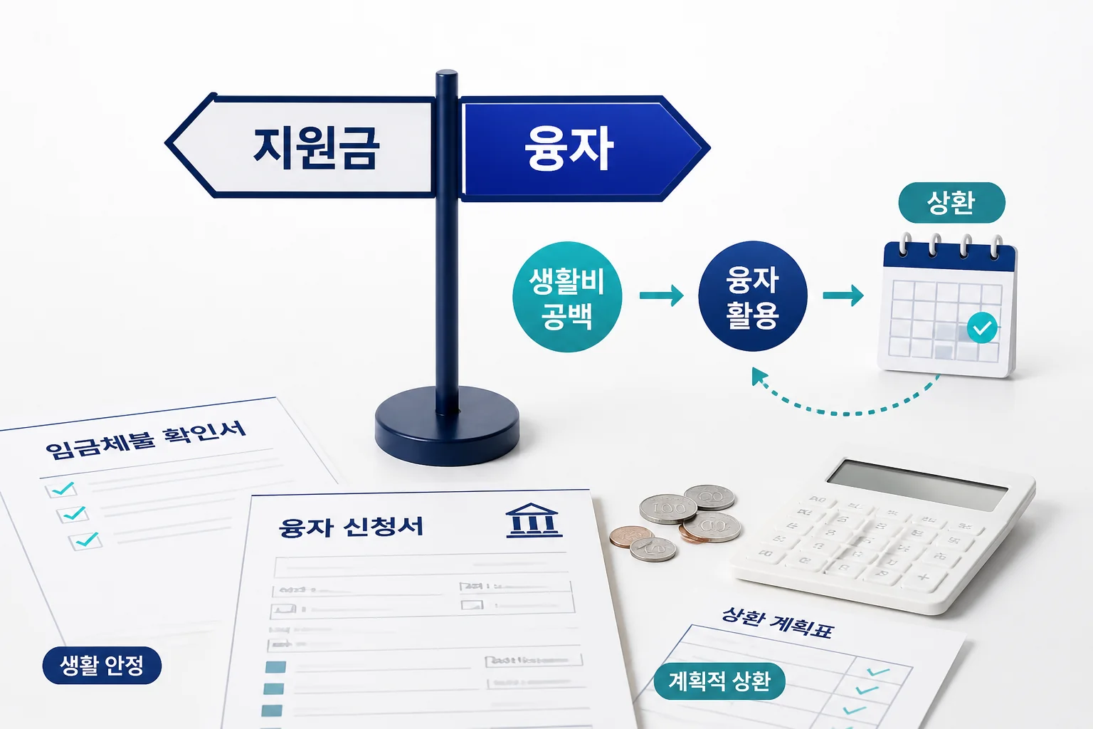 융자인지 지원금인지 먼저 구분하기 - 임금체불 생계비 융자 자격과 신청 절차 정리