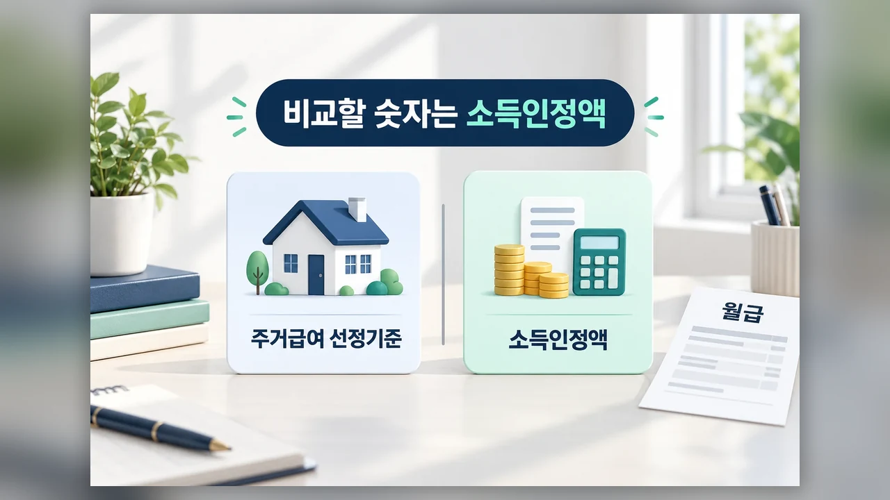 기준표에서 봐야 할 숫자는 월급이 아니다 - 주거급여 소득기준, 월급 대신 무엇을 비교해야 할까요?