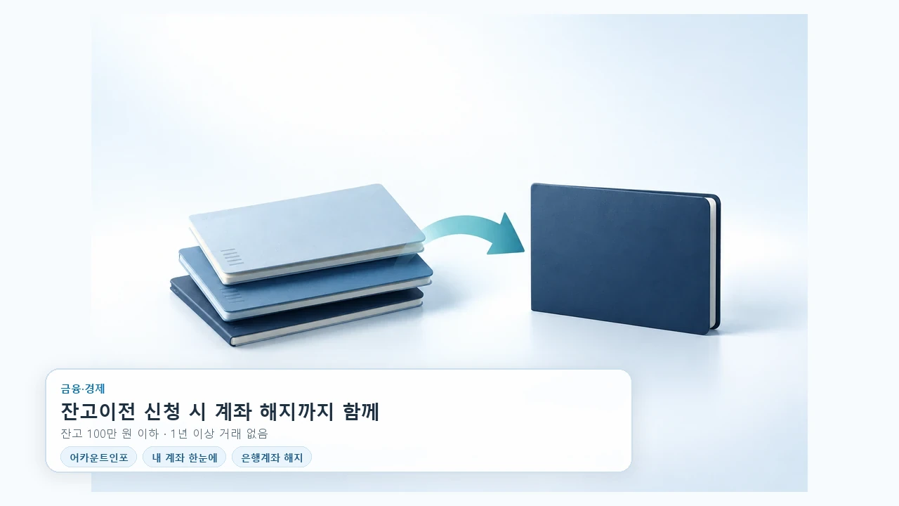 어카운트인포로 안 쓰는 은행계좌 정리하는 방법