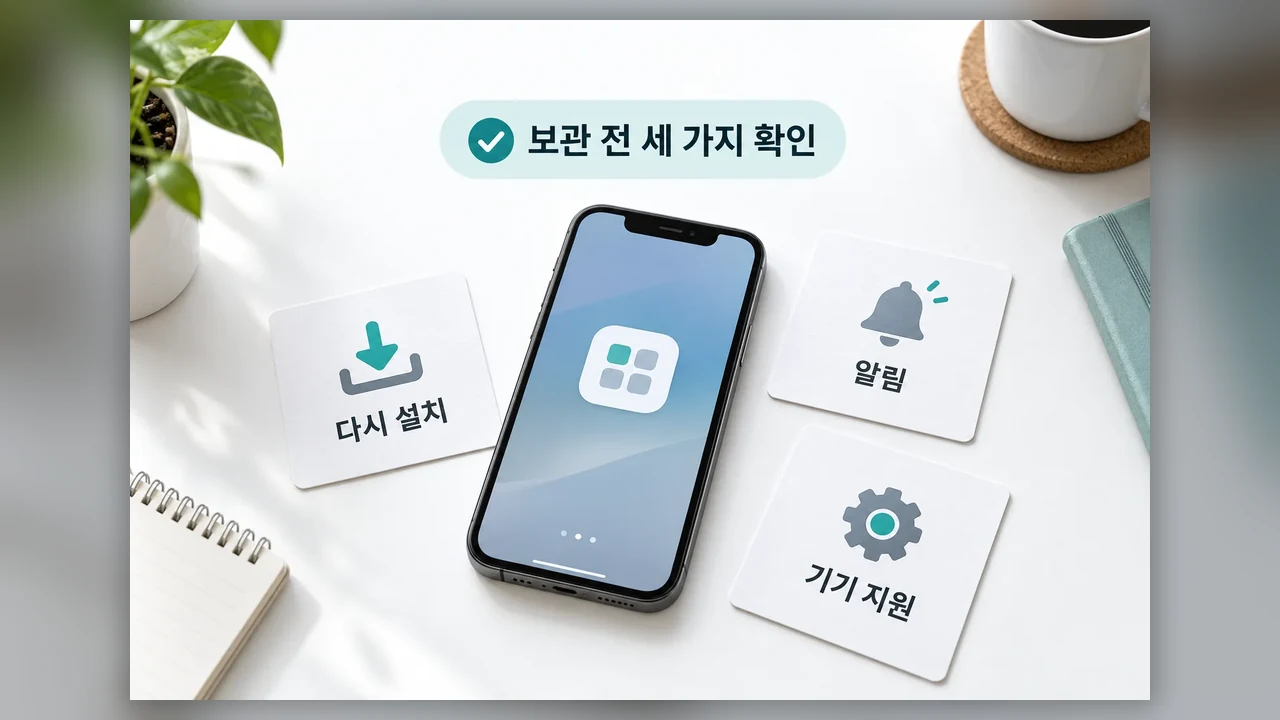 보관처리 전에 먼저 확인할 것 - 안드로이드 앱 보관처리, 설정 경로와 복원 방법