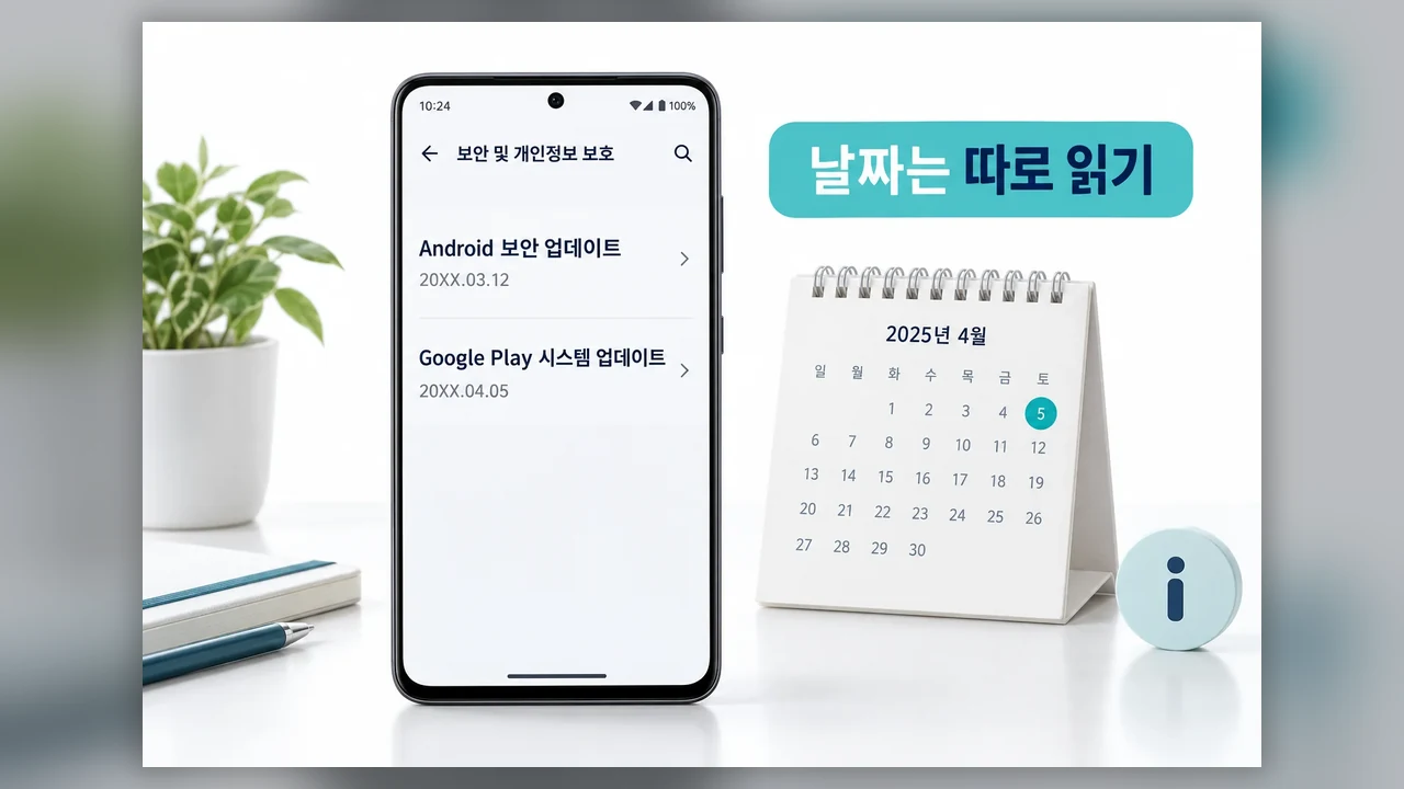 표시된 날짜를 읽을 때 확인할 점 - 안드로이드 보안 업데이트 날짜와 설치 상태, 어디서 확인할까요?