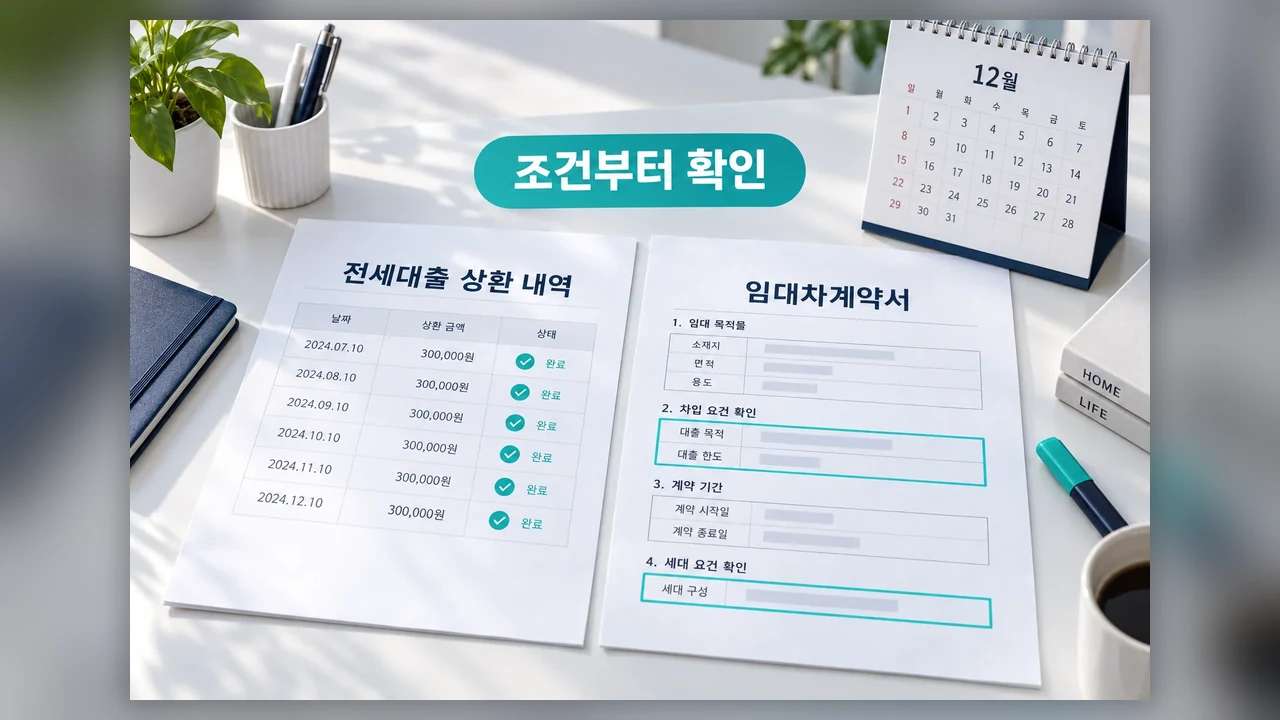 갚았는데도 공제를 놓치는 이유 - 전세대출 원리금 공제, 연말정산 전에 살펴볼 순서
