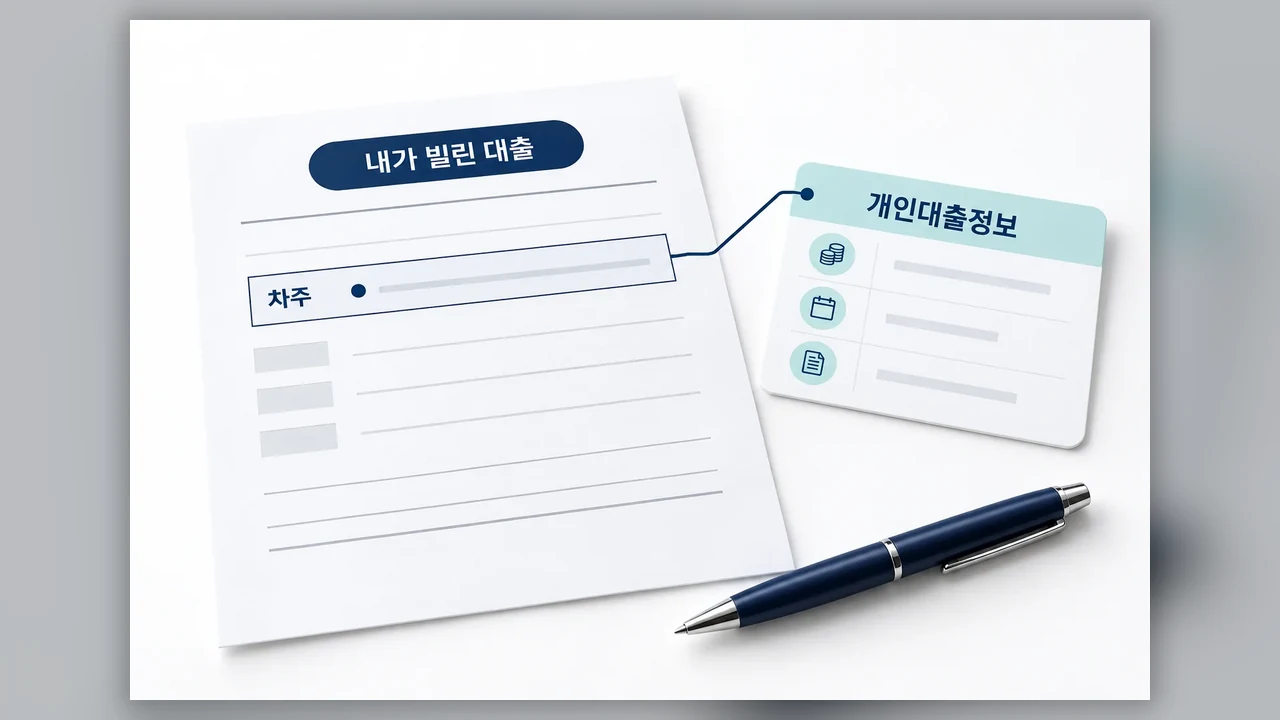 개인대출정보는 누구의 대출인가 - 신용정보원 대출·보증내역, 어디서 보고 어떻게 구분할까요?