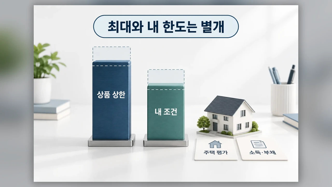상품 최대 한도와 내 한도는 다르다 - 보금자리론 예상 대출한도, 조회 금액과 승인 금액은 왜 다를까요?