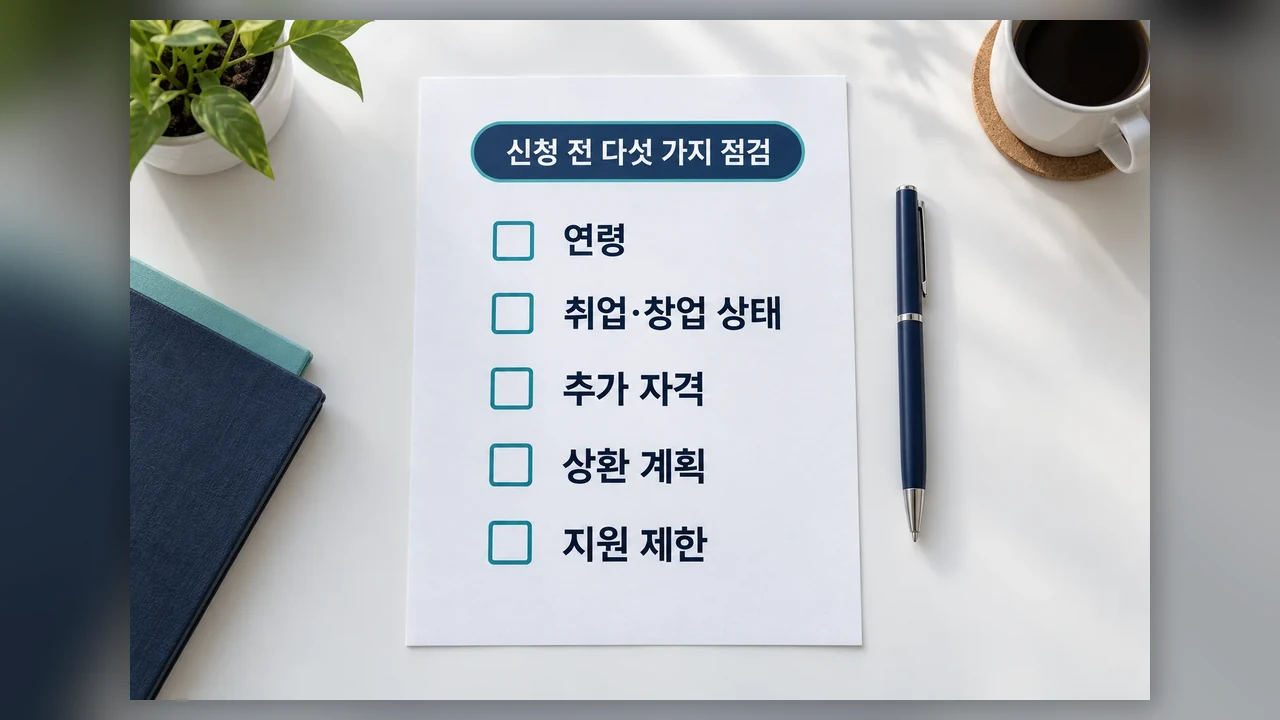 신청 전에 점검할 체크리스트 - 청년 미래이음 대출, 내 조건에 맞는지 확인하는 순서