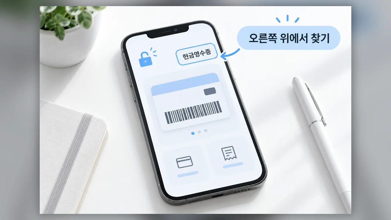 손택스에서 바코드 찾는 순서 - 손택스 현금영수증 모바일카드, 바코드 찾고 사용하는 방법