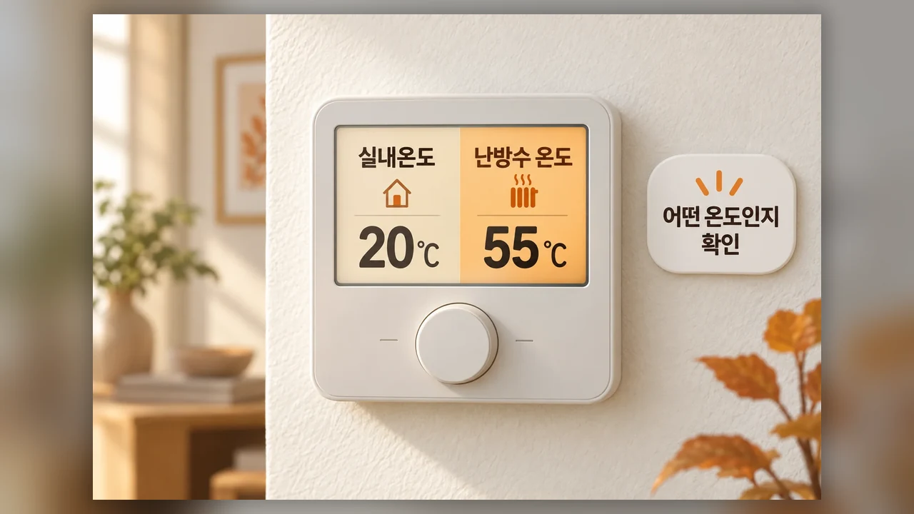 조절기에 표시된 온도부터 구분하기 - 가을 보일러, 온도와 난방 시간을 어떻게 맞출까요?