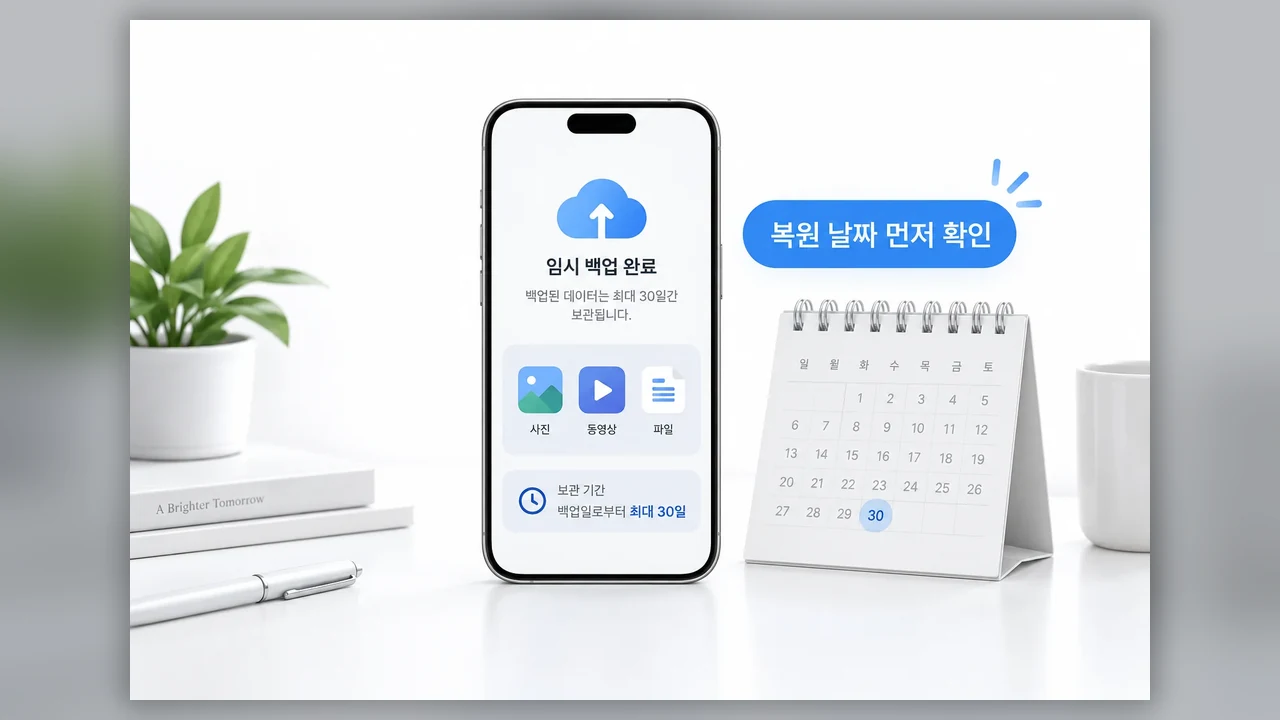복원 날짜를 먼저 확인해야 하는 이유 - 갤럭시 임시 클라우드 백업, 복원 날짜를 놓치지 않는 법