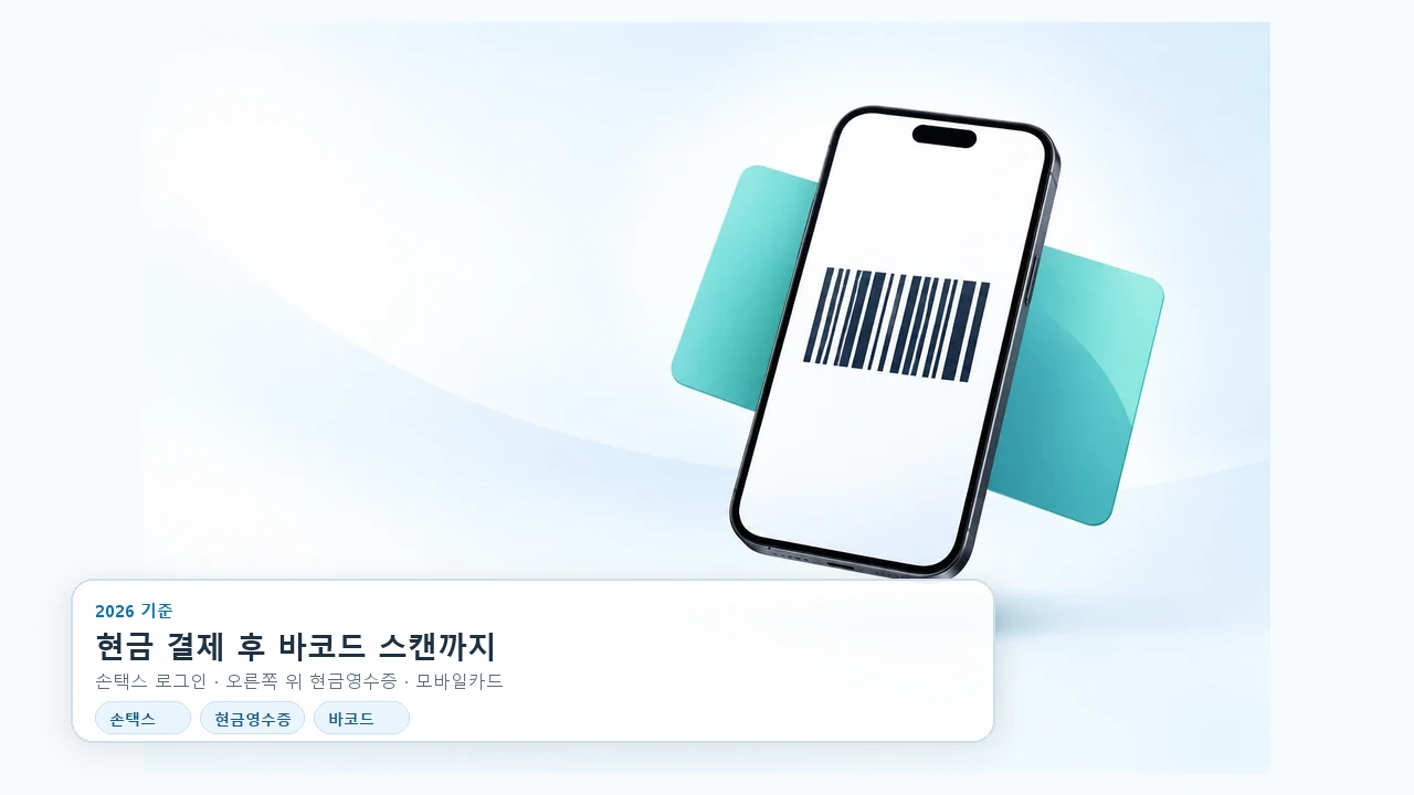 손택스 현금영수증 모바일카드, 바코드 찾고 사용하는 방법