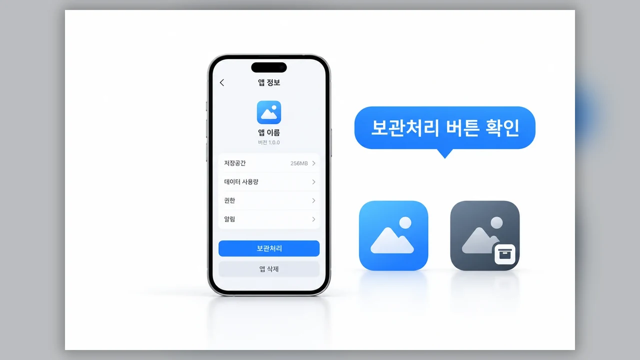 내 휴대전화에서 먼저 확인할 것 - 안드로이드 앱 보관처리, 데이터는 남기고 공간 확보하기