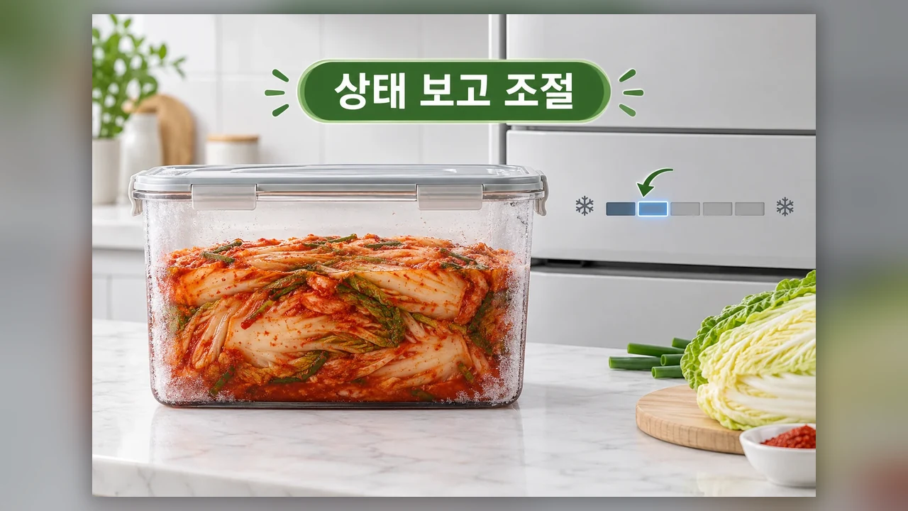 얼거나 빨리 시어질 때 확인할 것 - 김장김치 보관 모드, 김치 종류에 따라 이렇게 고르세요