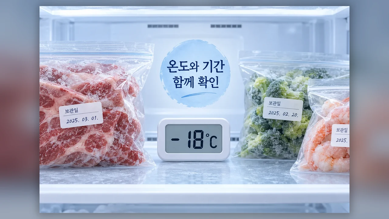 온도와 보관 기간 확인하기 - 냉동식품 소분할 때, 봉투 크기부터 밀봉까지