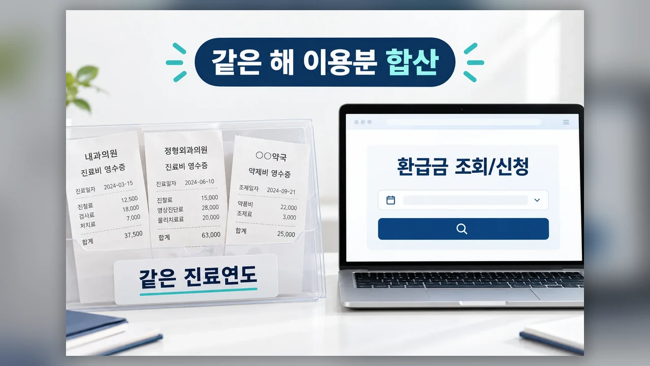 여러 병원 이용분과 조회 방법 - 건강보험 본인부담상한액 환급, 병원비를 어떻게 따져볼까요?