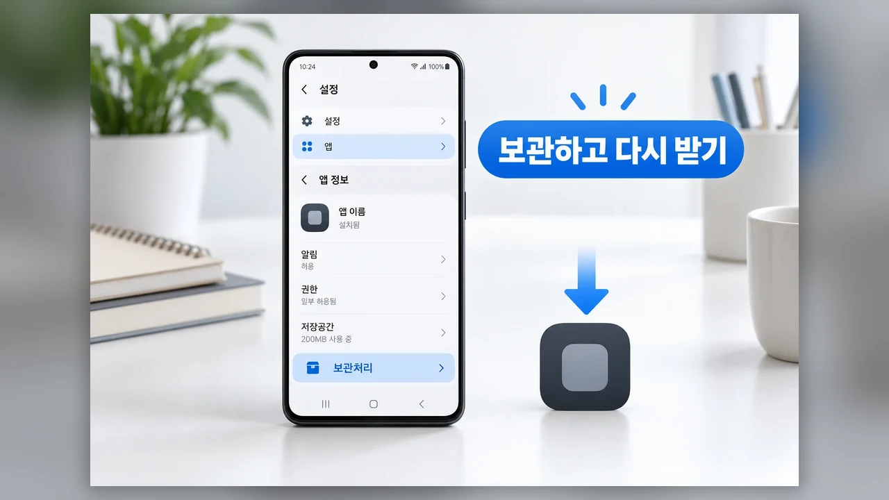 설정에서 앱 고르고 다시 사용하기 - 안드로이드 앱 보관처리, 데이터는 남기고 공간 확보하기