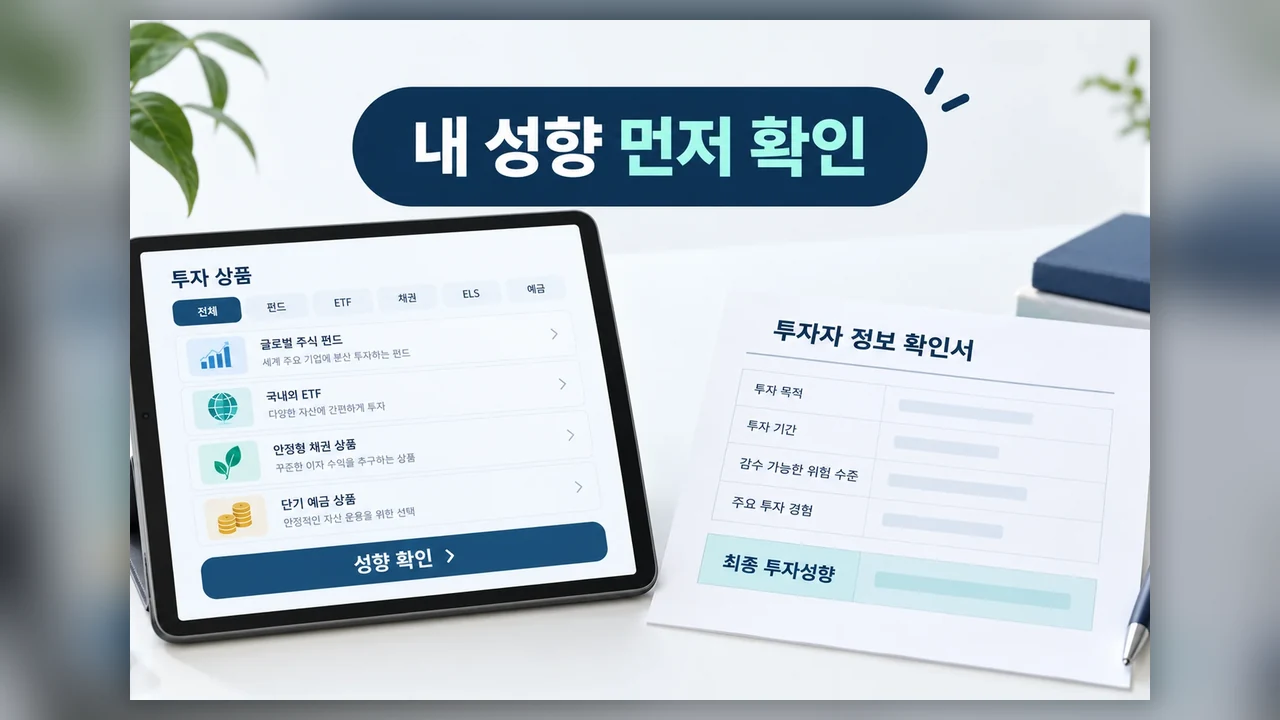 투자성향이 필요한 순간 - 내 투자성향 어디서 볼까? 금융회사별 확인서 조회 가이드