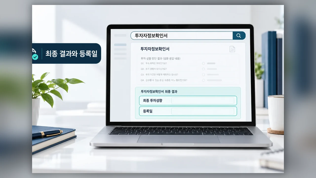 투자자정보확인서에서 결과 찾는 순서 - 내 투자성향 어디서 볼까? 금융회사별 확인서 조회 가이드