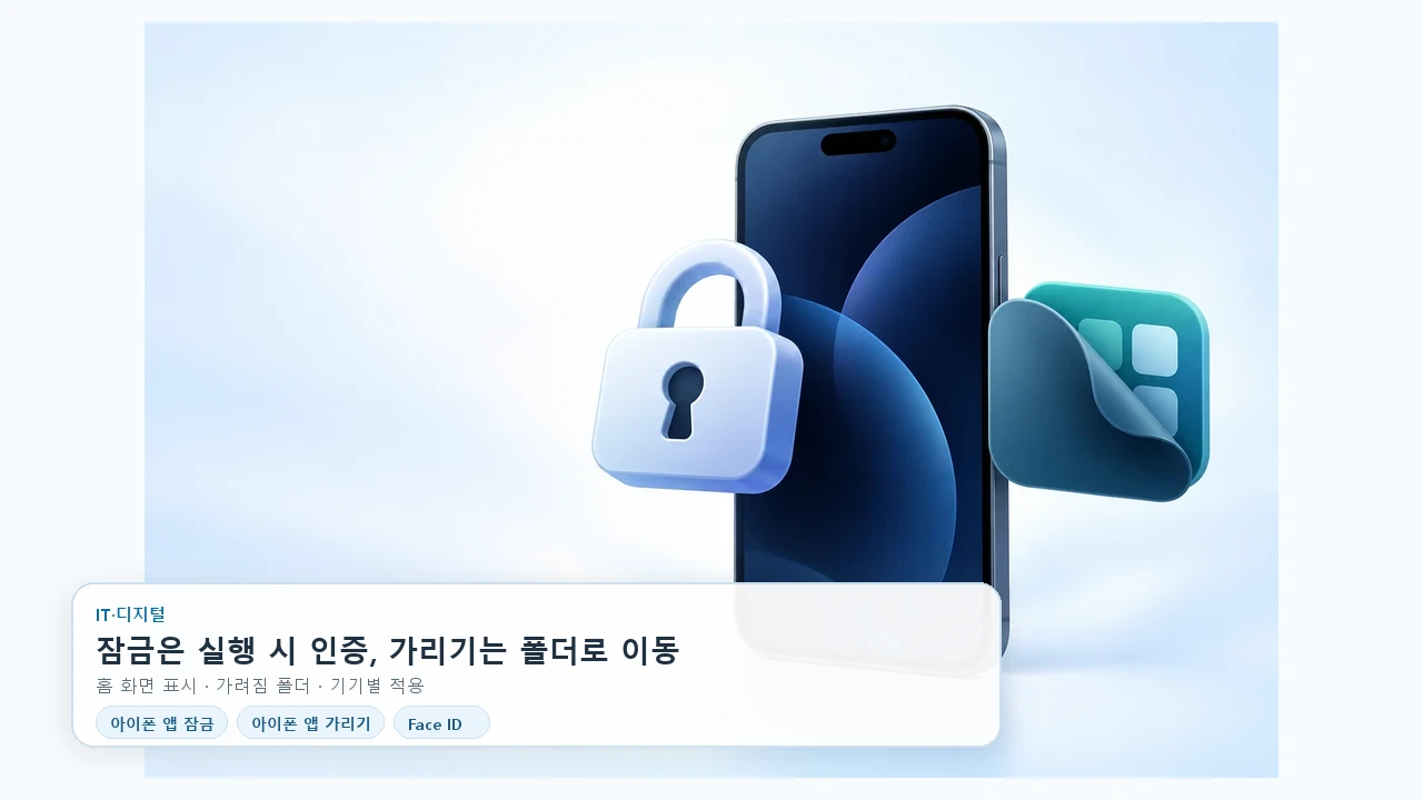 아이폰 앱 잠금과 가리기, 어떤 설정을 골라야 할까요?