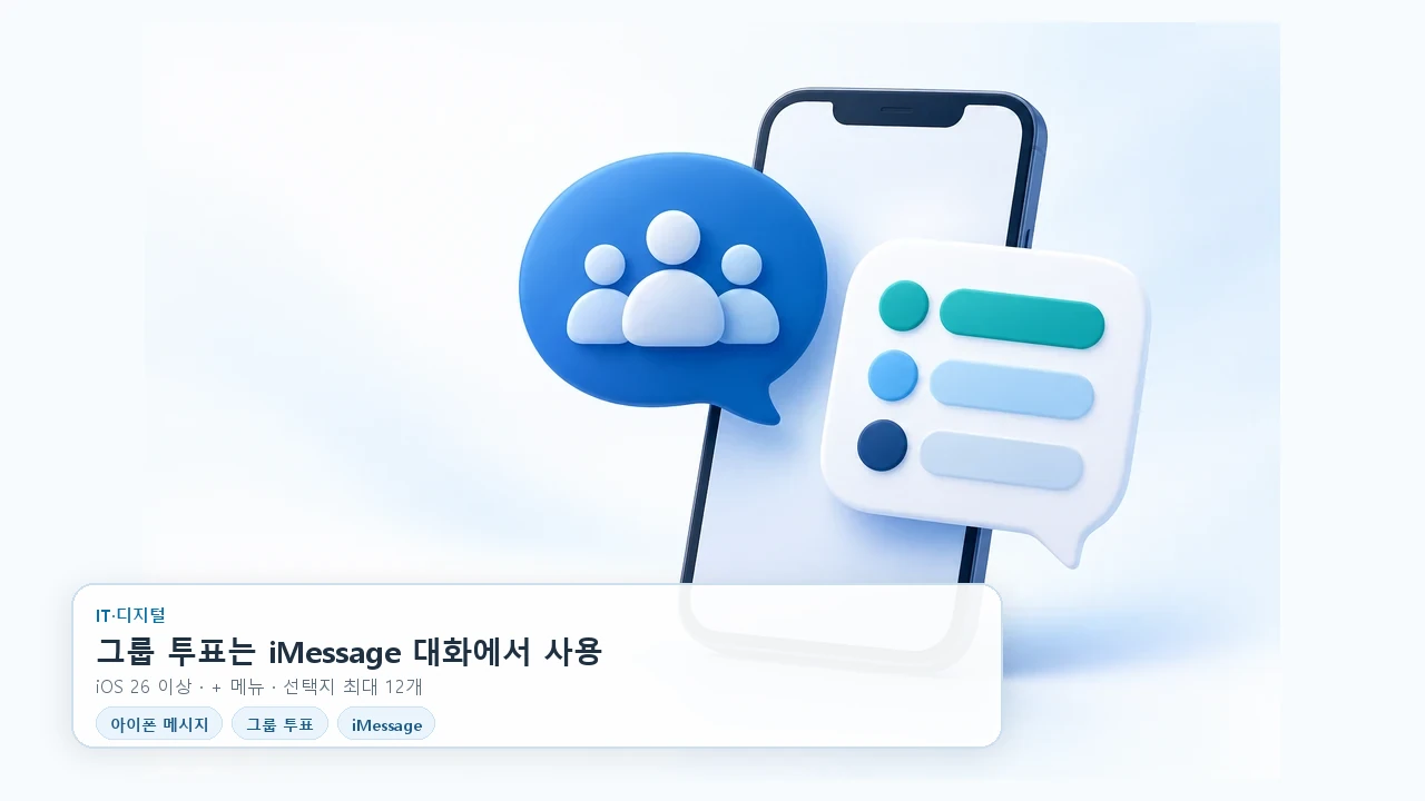 아이폰 메시지에서 그룹 투표 만드는 법과 메뉴가 안 보일 때 확인할 것