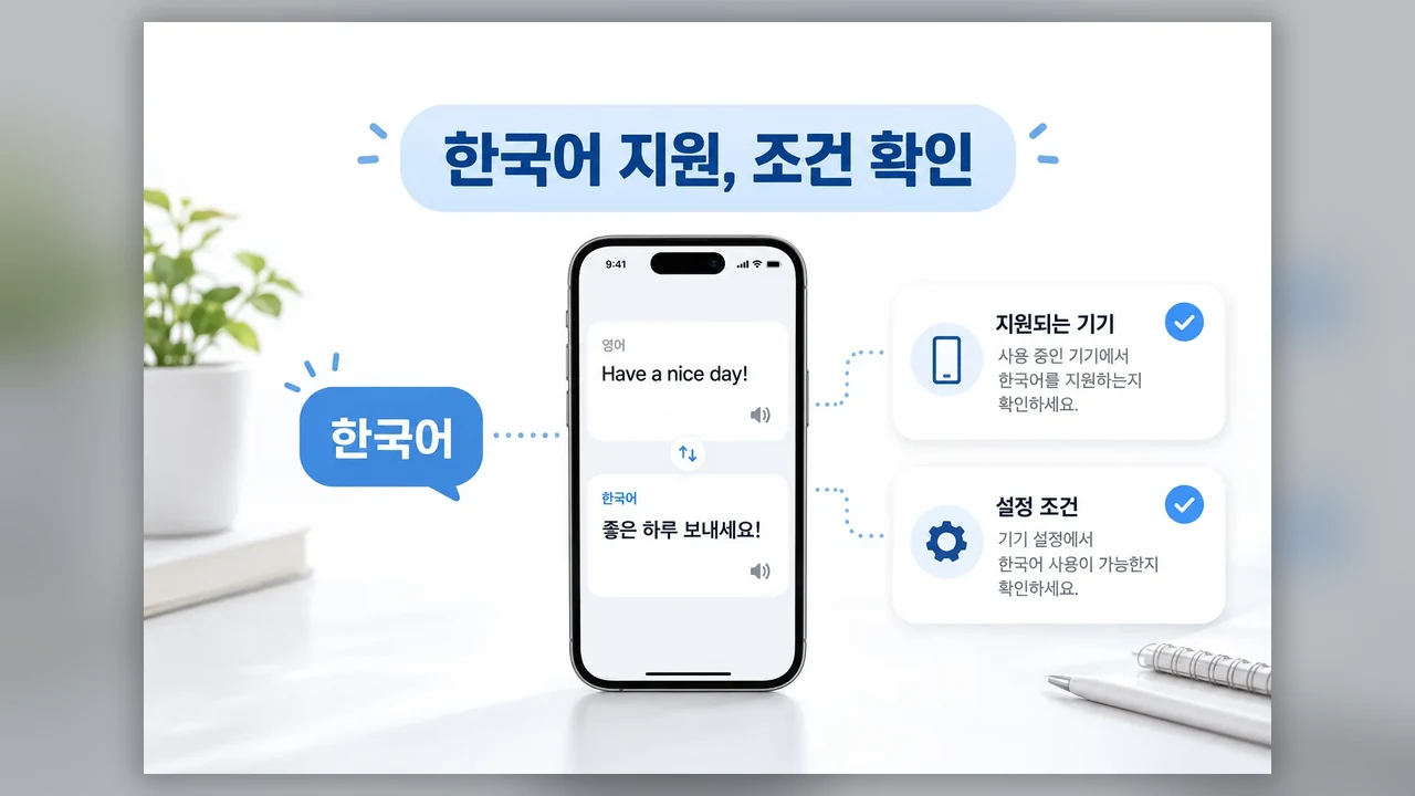 한국어 지원과 사용 가능 조건 - 아이폰 메시지 자동 번역, 지원 조건부터 대화별 설정까지