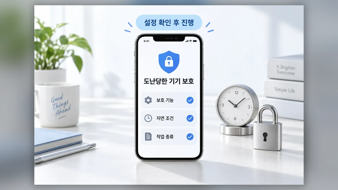 설정 확인부터 작업 완료까지 - 아이폰 도난당한 기기 보호, 왜 1시간을 기다려야 할까요?