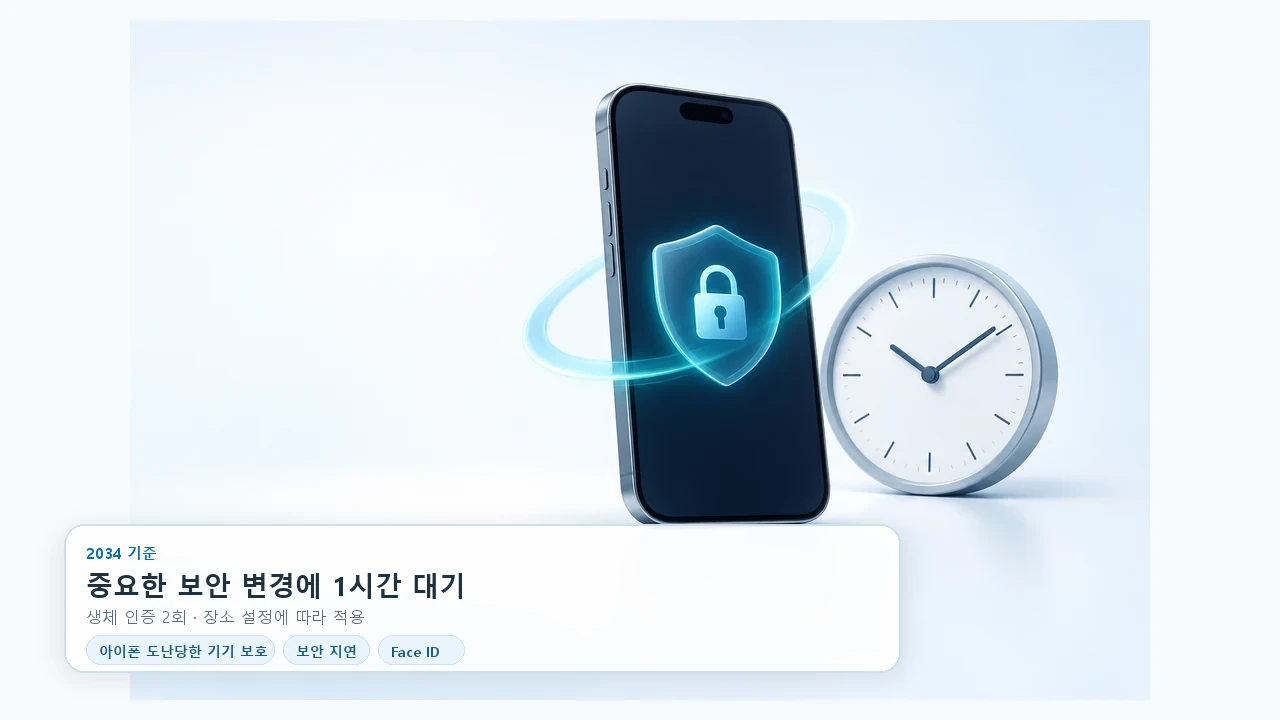 아이폰 도난당한 기기 보호, 왜 1시간을 기다려야 할까요?