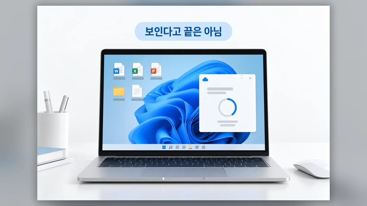 바탕화면 파일이 보이는데도 백업 확인이 필요한 이유 - 원드라이브 바탕화면·문서 백업, 설정부터 완료 확인까지