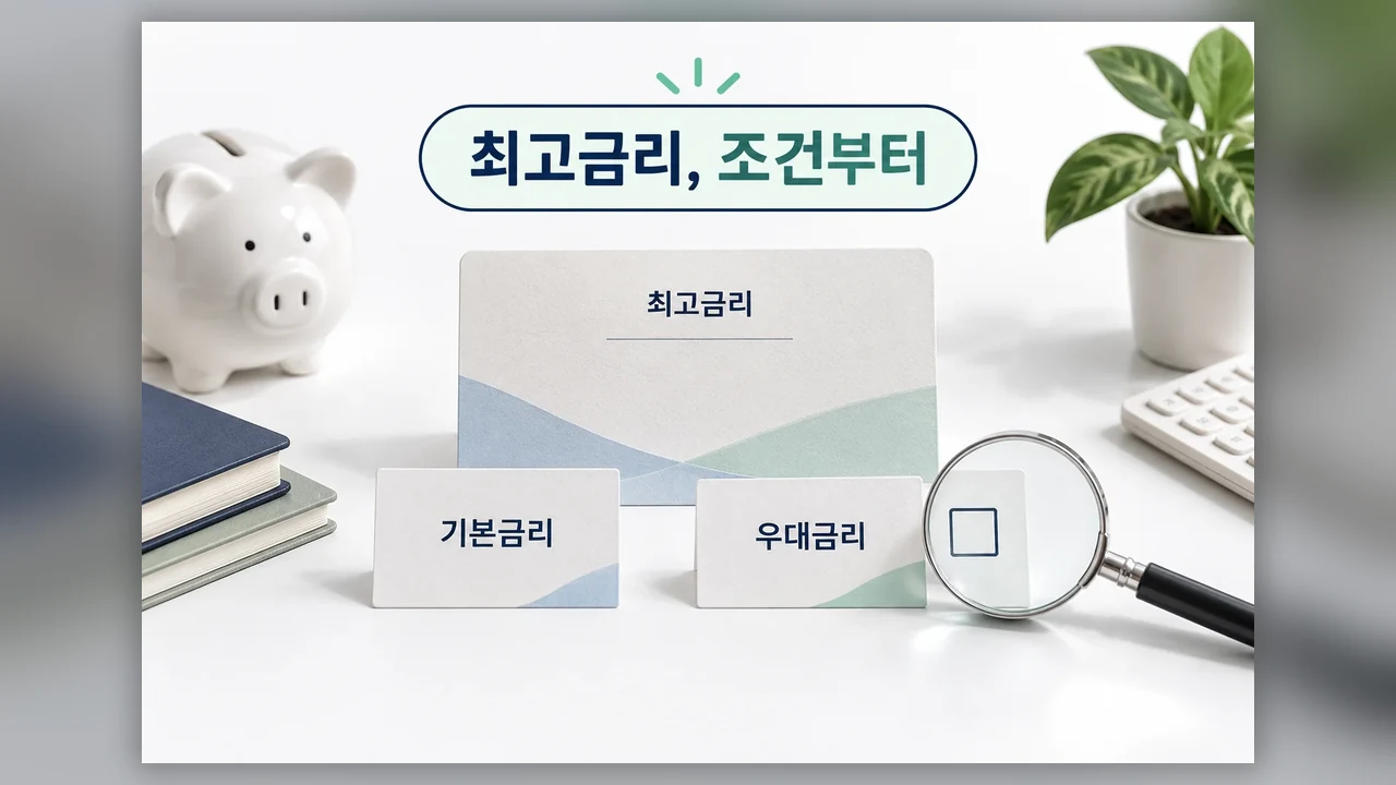 최고금리보다 조건이 먼저인 이유 - 적금 금리 비교공시, 우대조건부터 맞춰 보는 방법