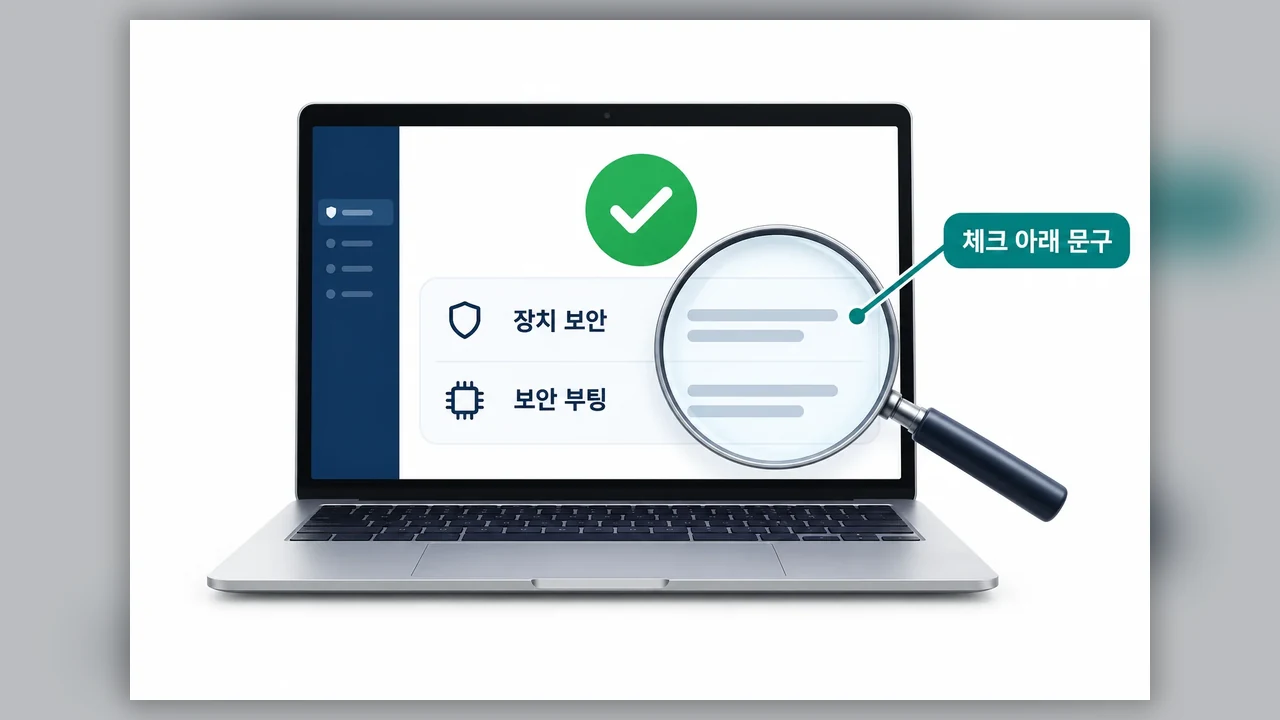녹색 체크가 말해주는 것과 빠뜨리는 것 - 윈도우 보안 부팅 인증서, 업데이트 완료는 어디서 확인할까요?
