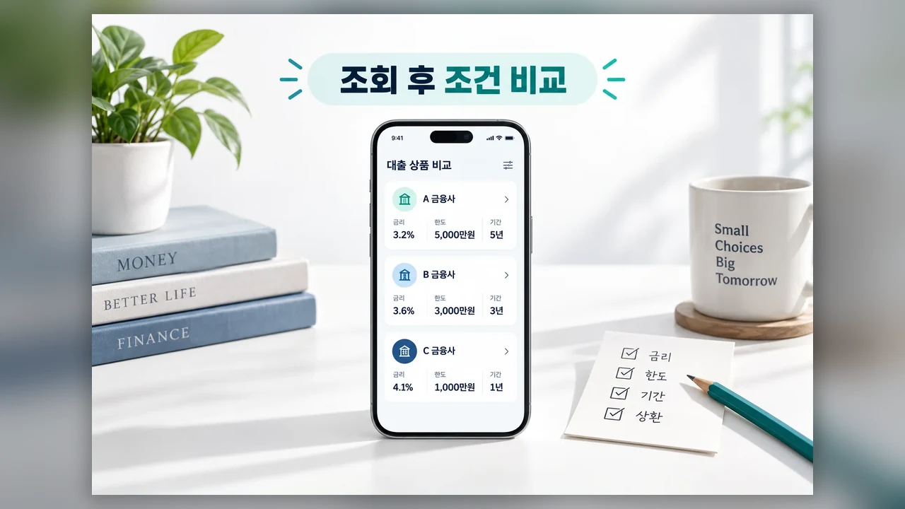 비교를 시작할 때 먼저 볼 기준 - 서민금융 잇다 맞춤대출, 조회 결과에서 내 조건에 맞는 상품 고르기