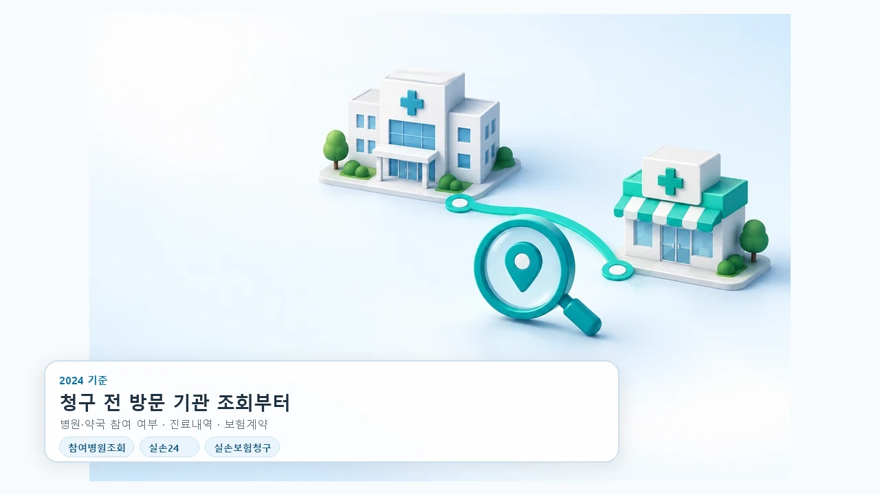 실손24 청구 전, 다녀온 병원과 약국부터 찾는 방법