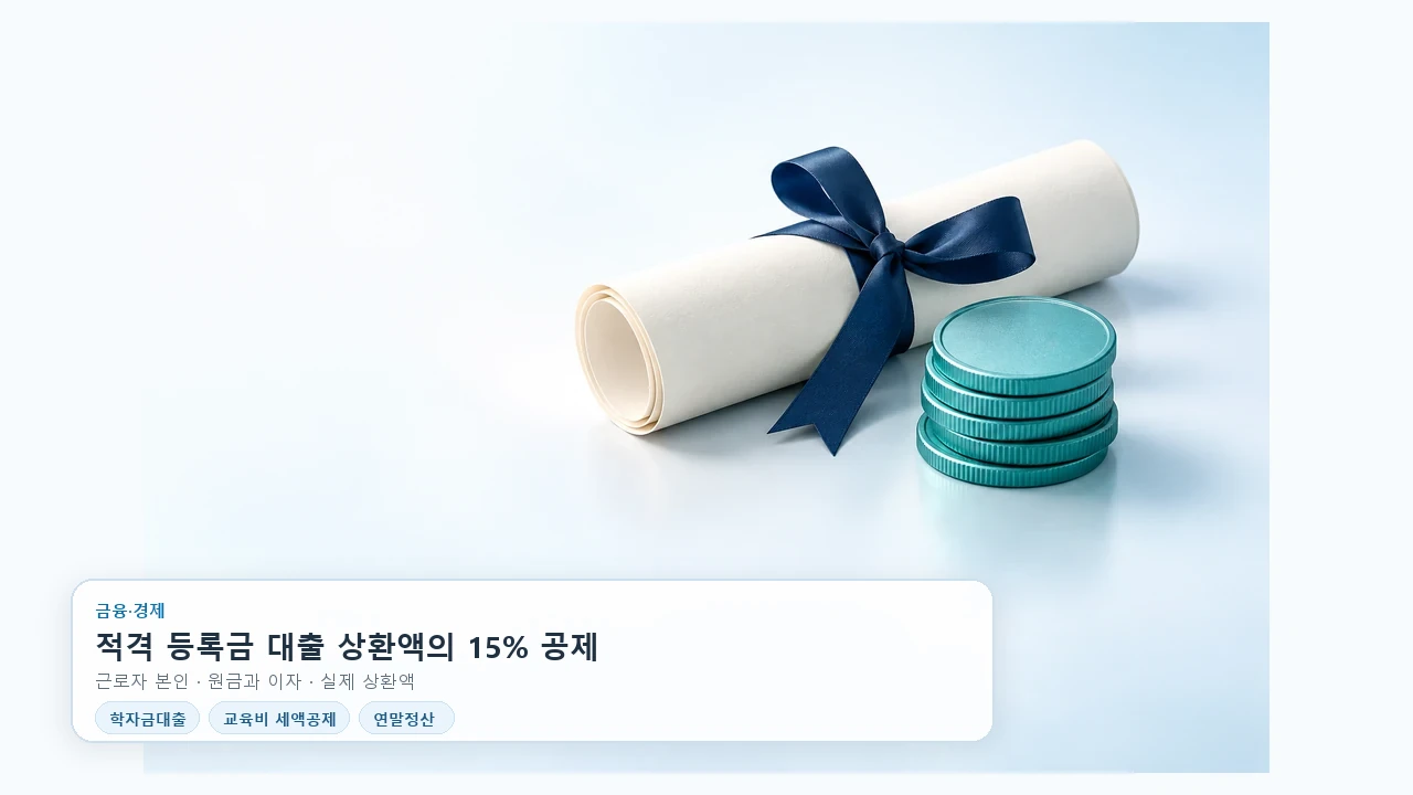 학자금대출 갚았다면 교육비 세액공제는 어떻게 계산할까요?