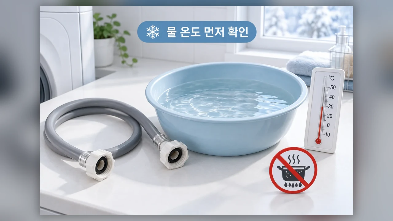해동할 때 물 온도가 중요한 이유 - 세탁기 급수호스가 얼기 전과 얼었을 때, 이렇게 나눠서 살펴보세요