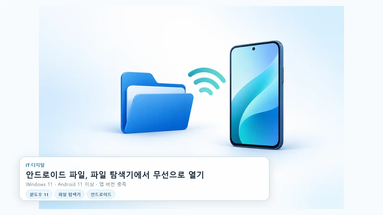 윈도우 11 파일 탐색기에 안드로이드 휴대폰 연결하는 방법